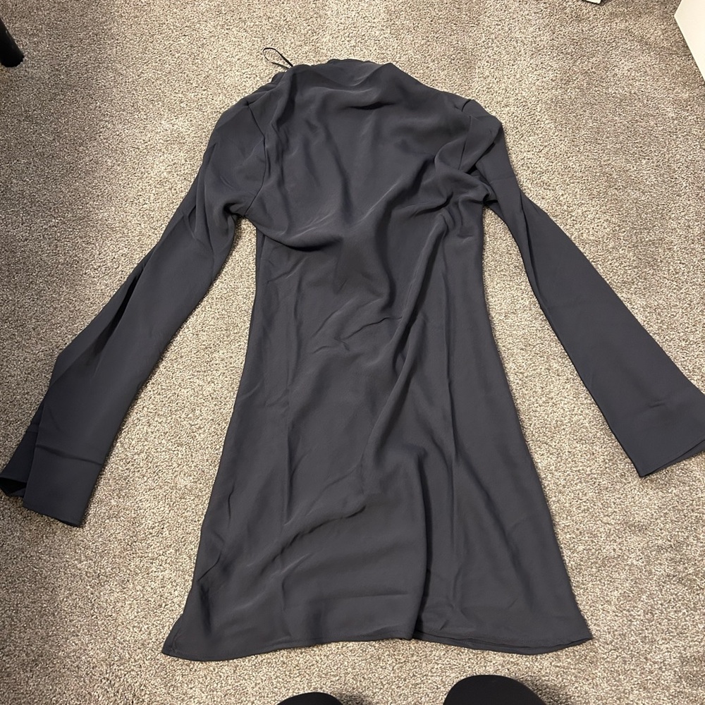 H&M Black/Grey Long Sleeve Dress